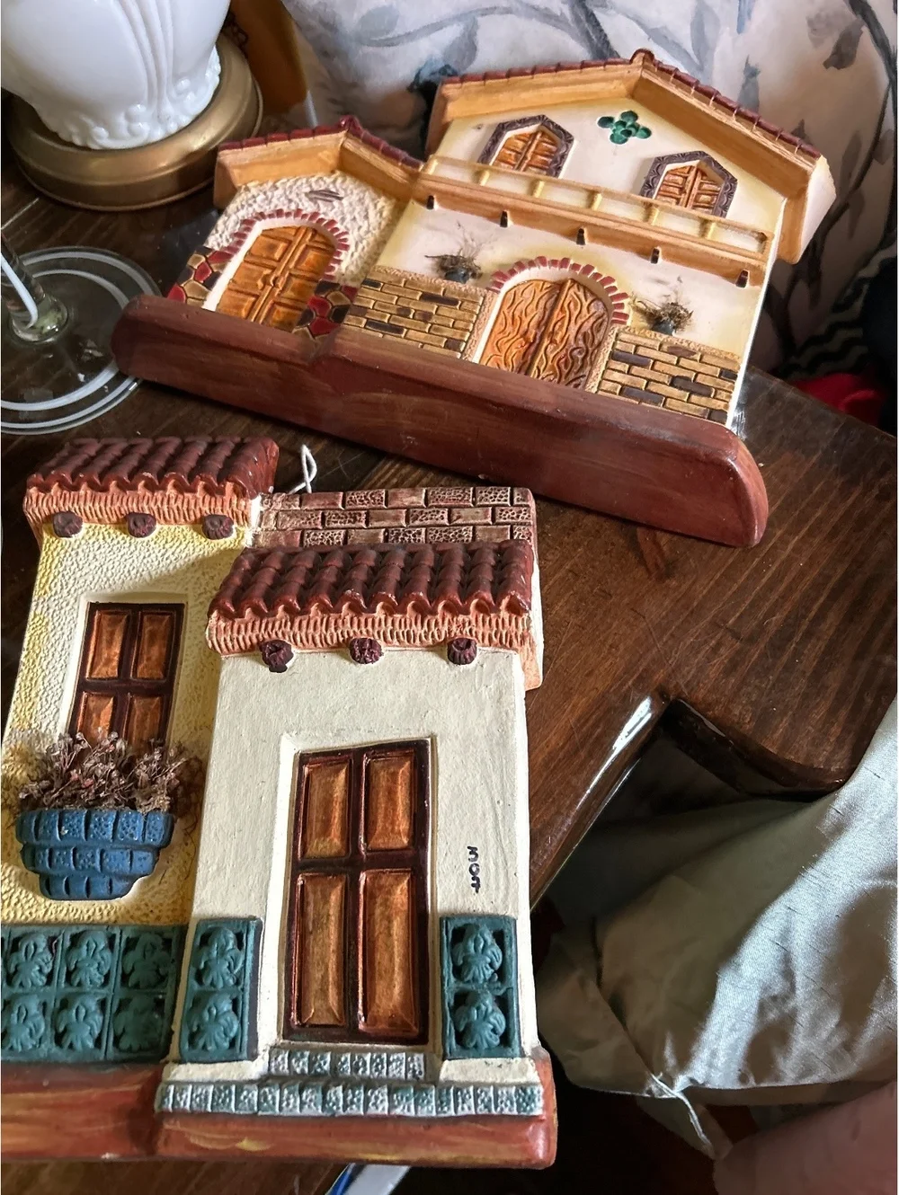 Handcrafted Decorative Ceramic House Wall Plaques Set